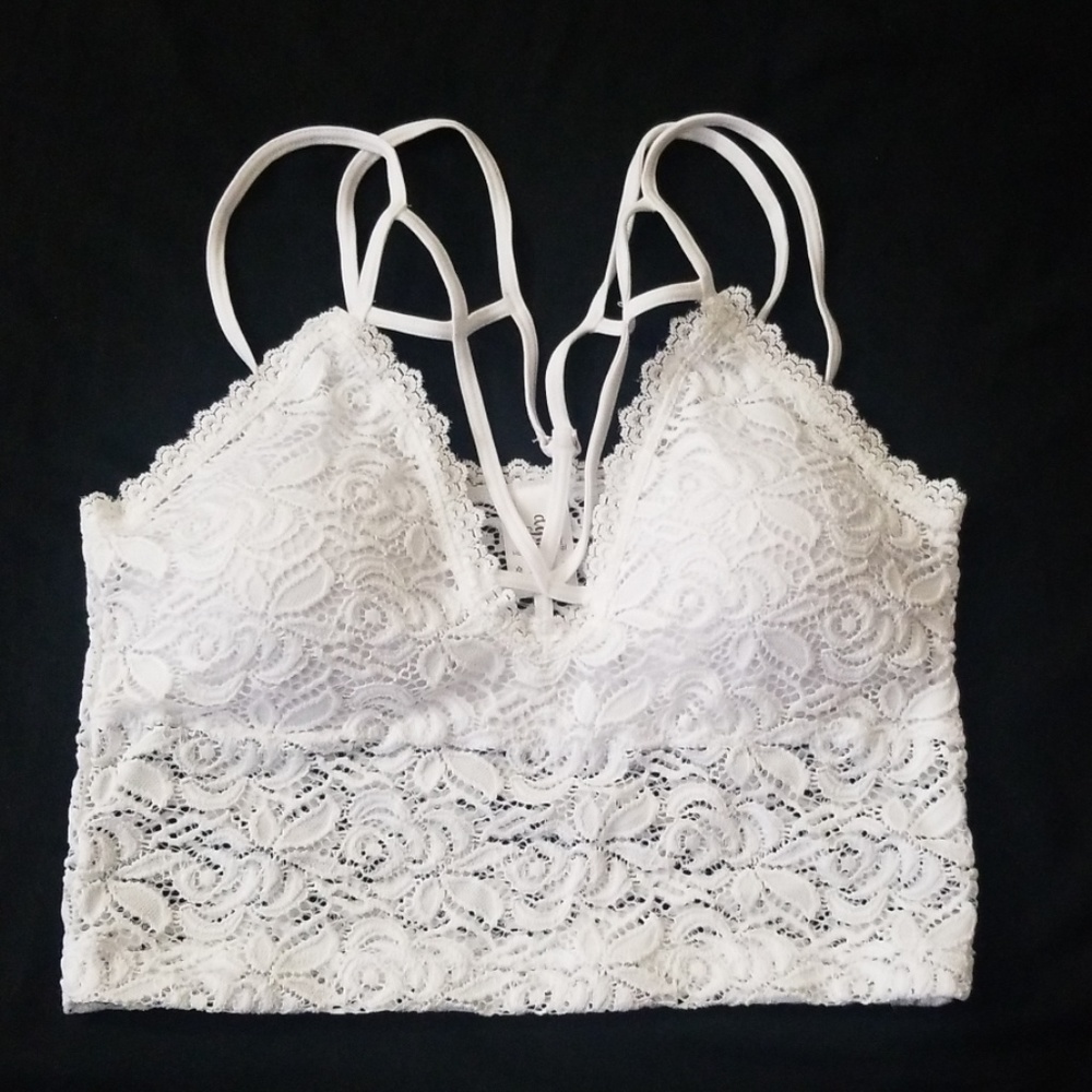 White Lace Bralette Crop Top